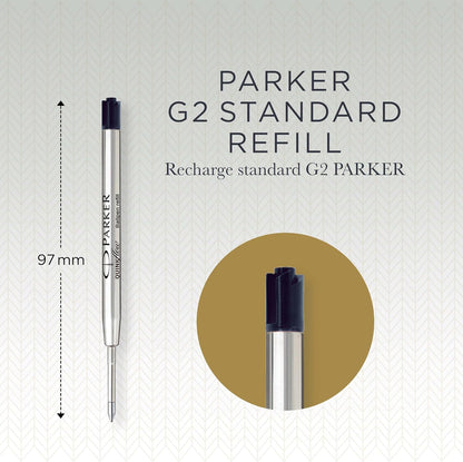 Two pack Parker ballpoint pen ink refills in black