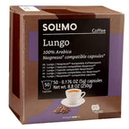 Solimo medium roast lungo capsules for Nespresso Original brewers