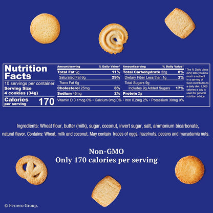 Assorted Royal Dansk cookies made with real butter