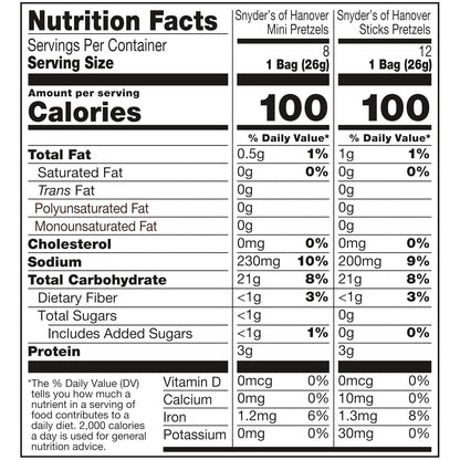 Snyder's 100 calorie pretzel variety pack