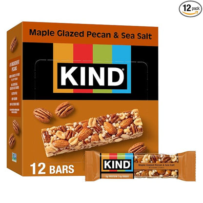 KIND Maple Glazed Pecan and Sea Salt nut bars 12 count