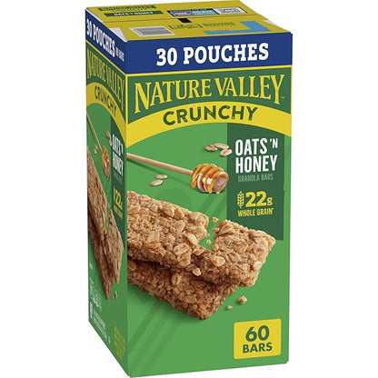 Nature Valley Crunchy Oats N Honey Granola Bars box