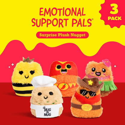 Individually packaged surprise plush nugget set