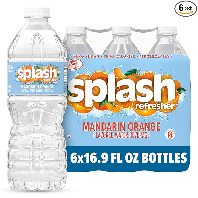 SPLASH REFRESHER Mandarin Orange flavored water 6 pack