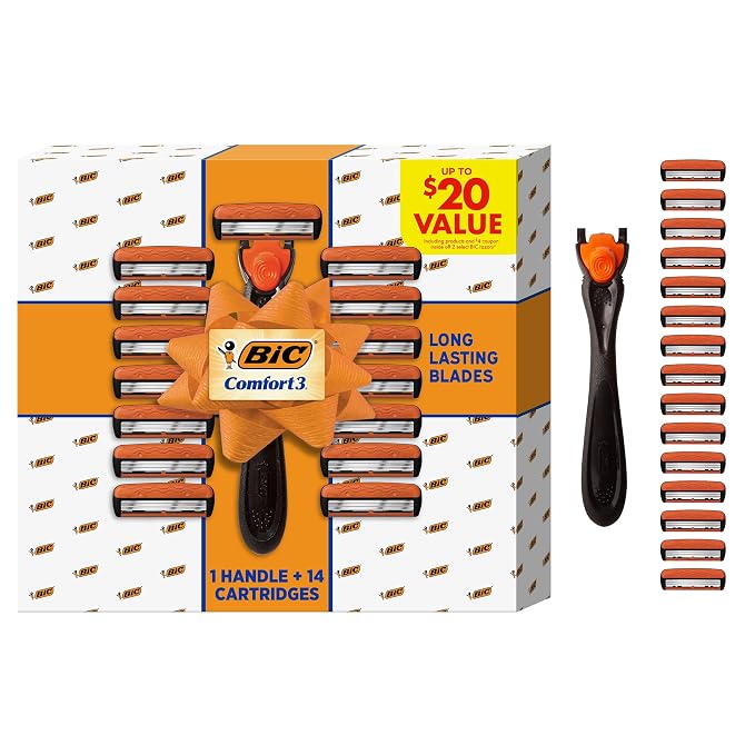 BIC Comfort 3 refillable men's 3-blade razor set