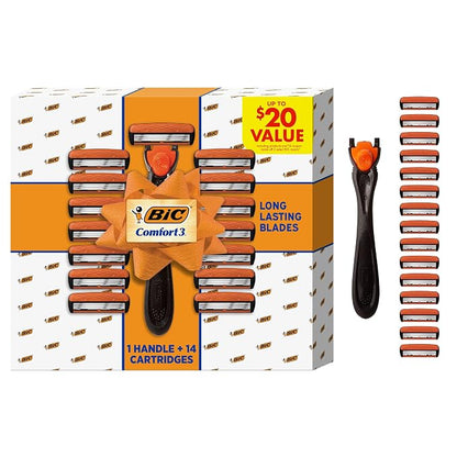 BIC Comfort 3 refillable men's 3-blade razor set