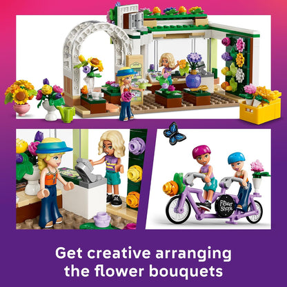 LEGO Friends 377 piece flower shop set with Nova and Astrid