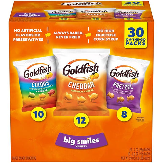 Goldfish Big Smiles Variety Pack 30 count box