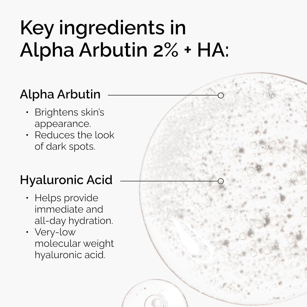 Alpha Arbutin 2% HA skincare serum 1 fl oz
