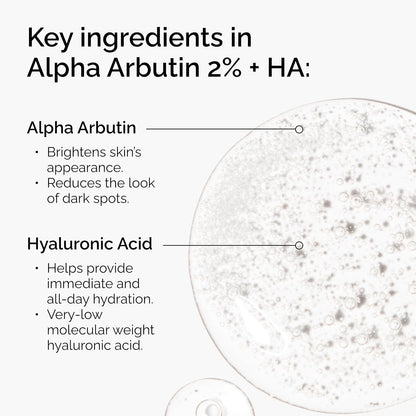 Alpha Arbutin 2% HA skincare serum 1 fl oz