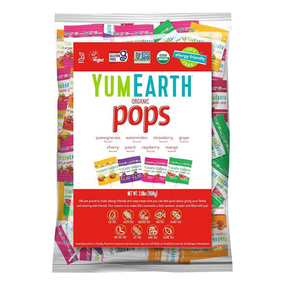 YumEarth organic pops variety pack with 250 lollipops