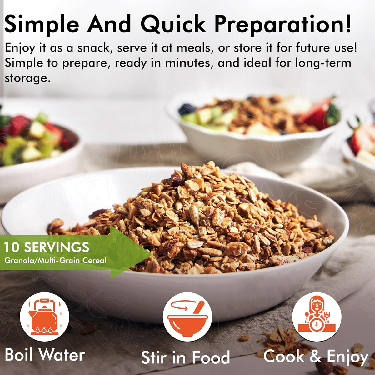 NuManna Grab-n-Go meal supply for camping and outdoor use