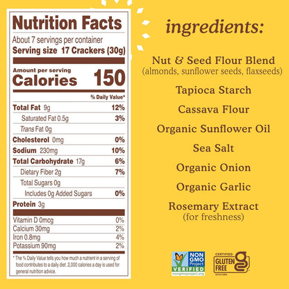 Simple Mills vegan sea salt snack crackers