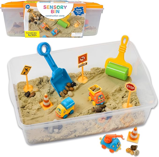 Creativity for Kids construction sensory bin playset