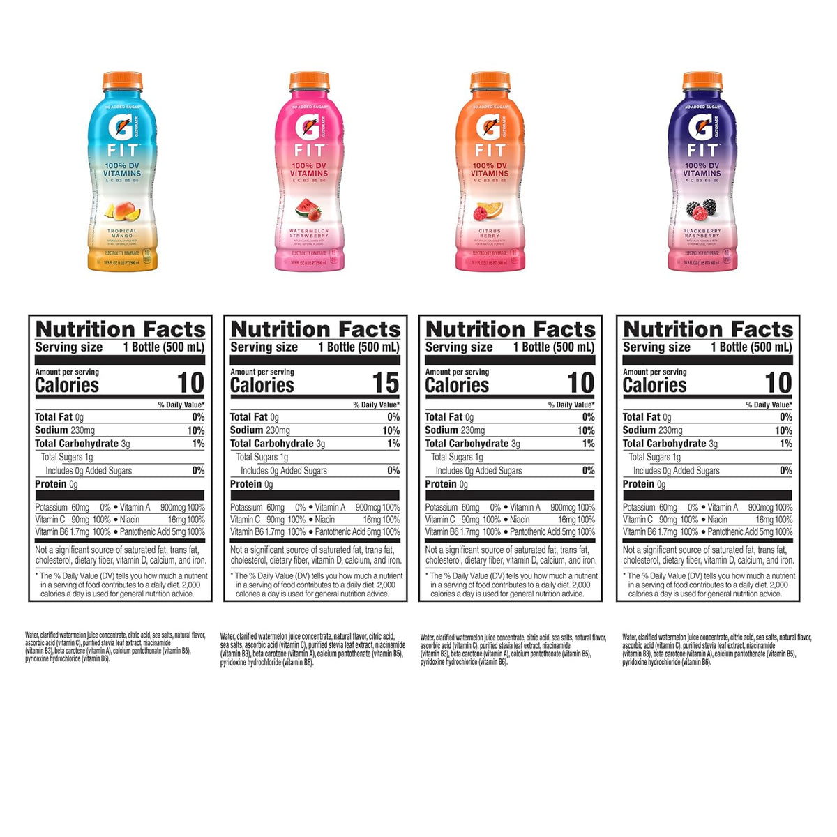 Gatorade Fit 16.9 oz sports drink bottles
