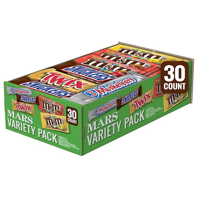 Mars full size chocolate candy variety 30 pack