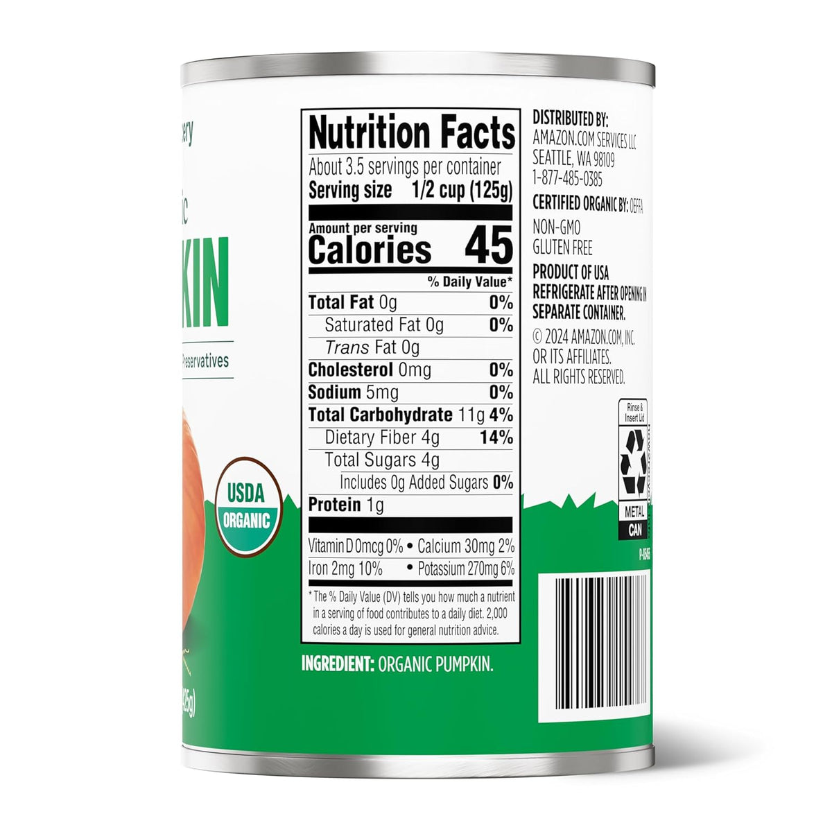 Amazon Grocery pumpkin puree pantry staple