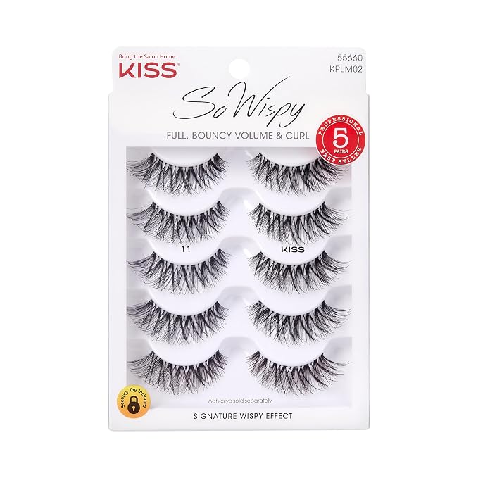 KISS So Wispy reusable false eyelashes 5 pairs
