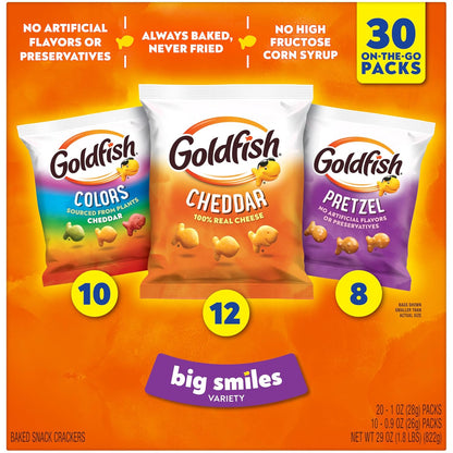 Goldfish Big Smiles lunchbox snack packs