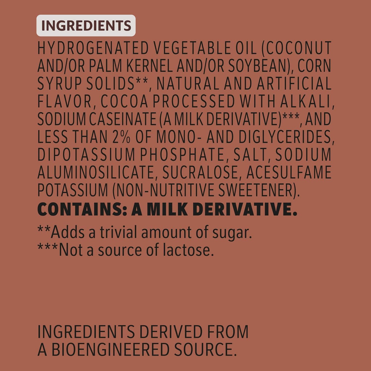 Coffee Mate lactose free gluten free coffee creamer powder