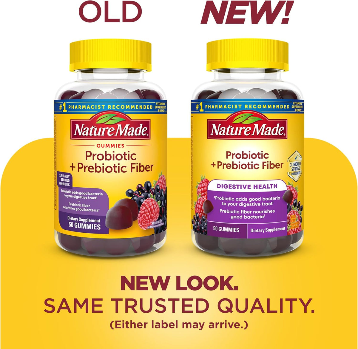 Mixed berry probiotic fiber gummies supplement
