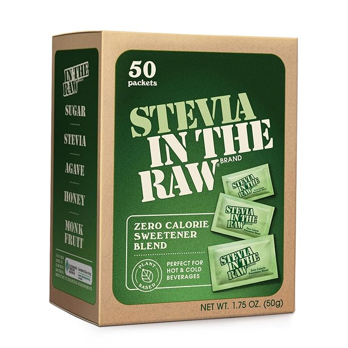 Stevia In The Raw sweetener packets 50 count box