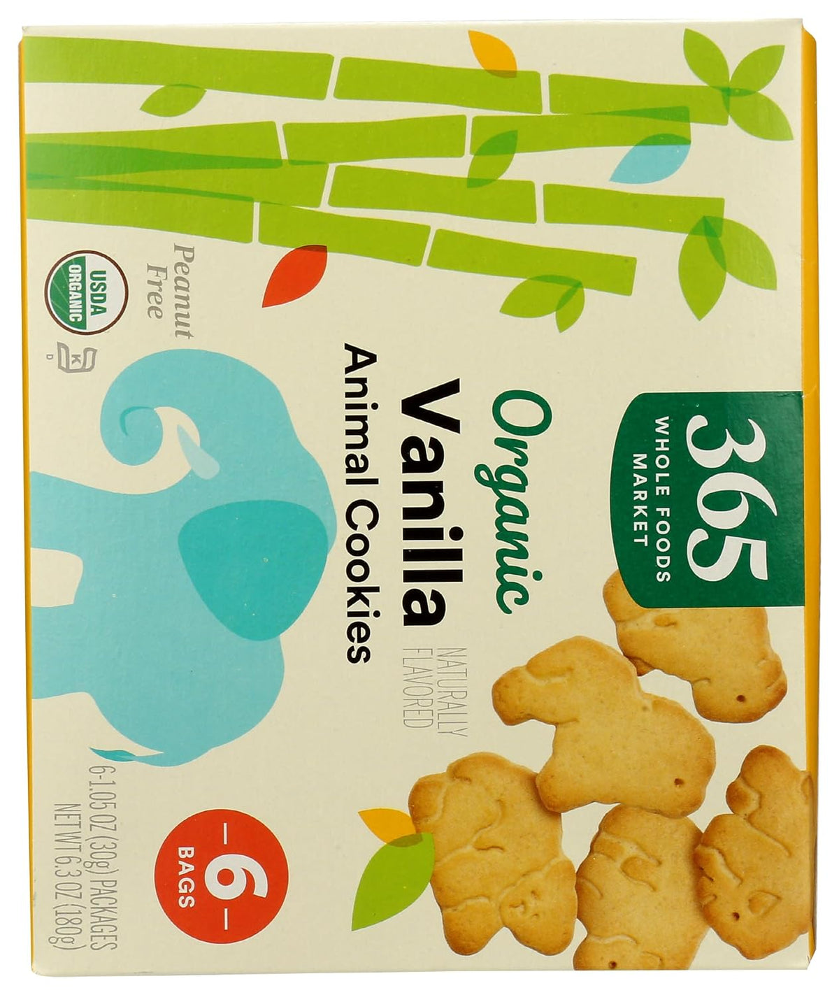 Organic animal cookies 6.3 ounce snack pack