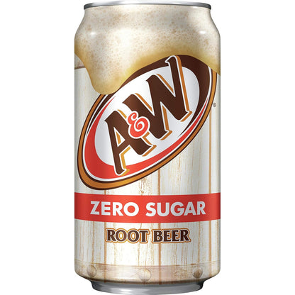A&W Zero Sugar Root Beer caffeine free soda pack