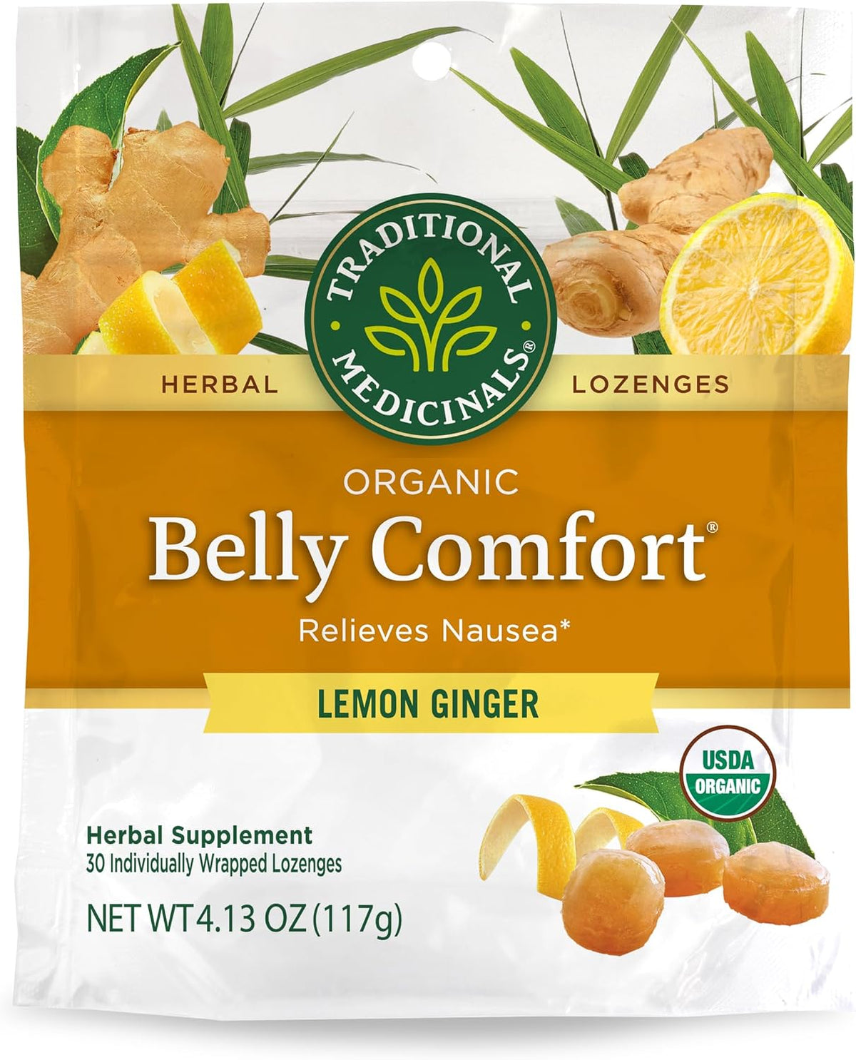 Organic Belly Comfort Lozenges by Traditional Medicinals