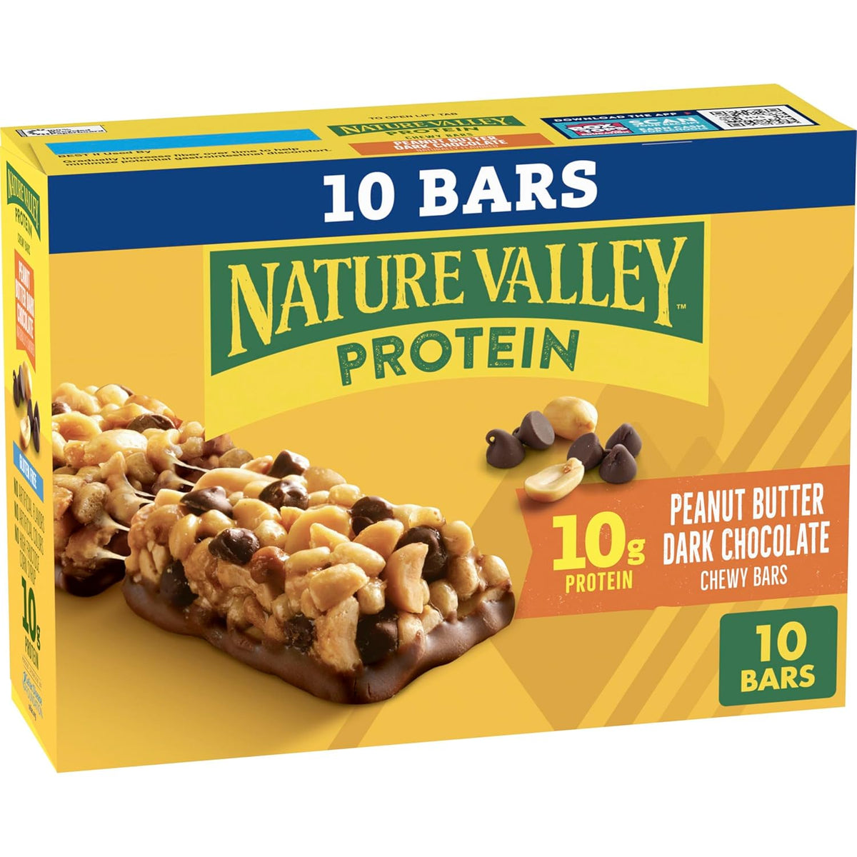 Nature Valley chewy protein bars with peanut butter and dark chocolate