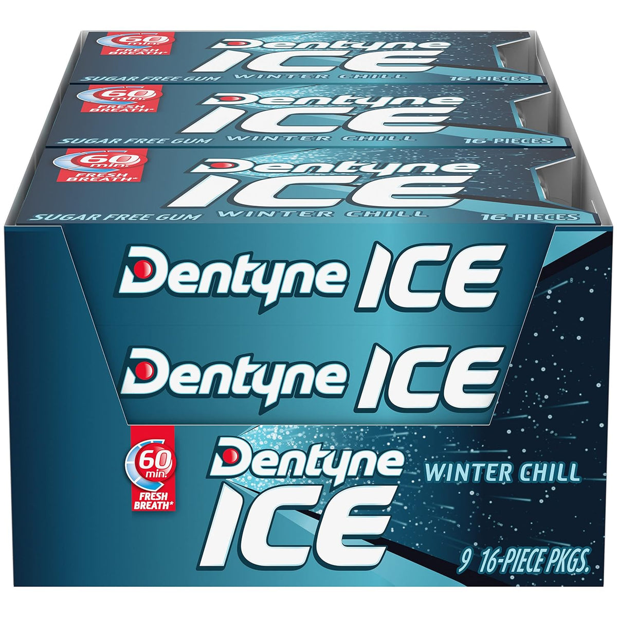 Dentyne Ice Winter Chill chewing gum pieces