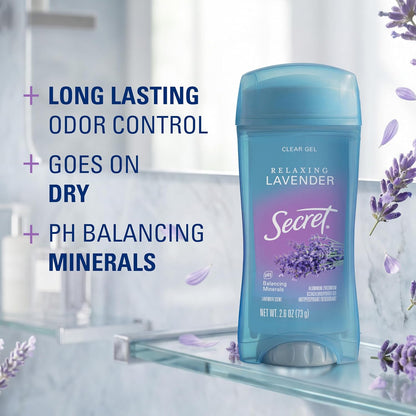 Women’s clear gel deodorant with lavender scent