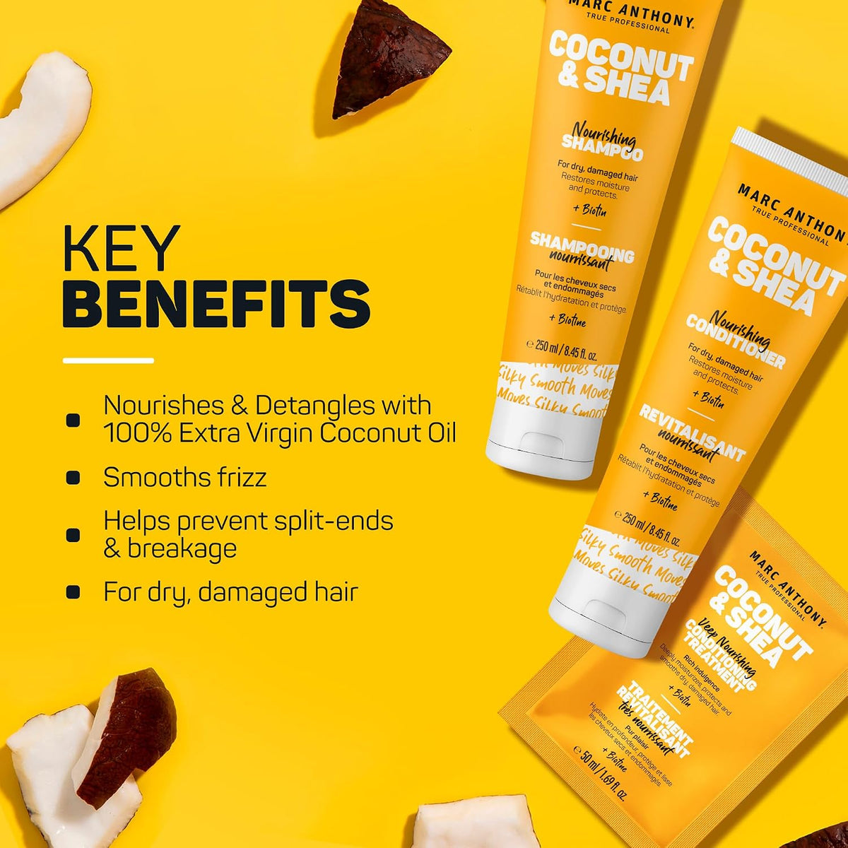 Shampoo and conditioner tubes for dry damaged hair