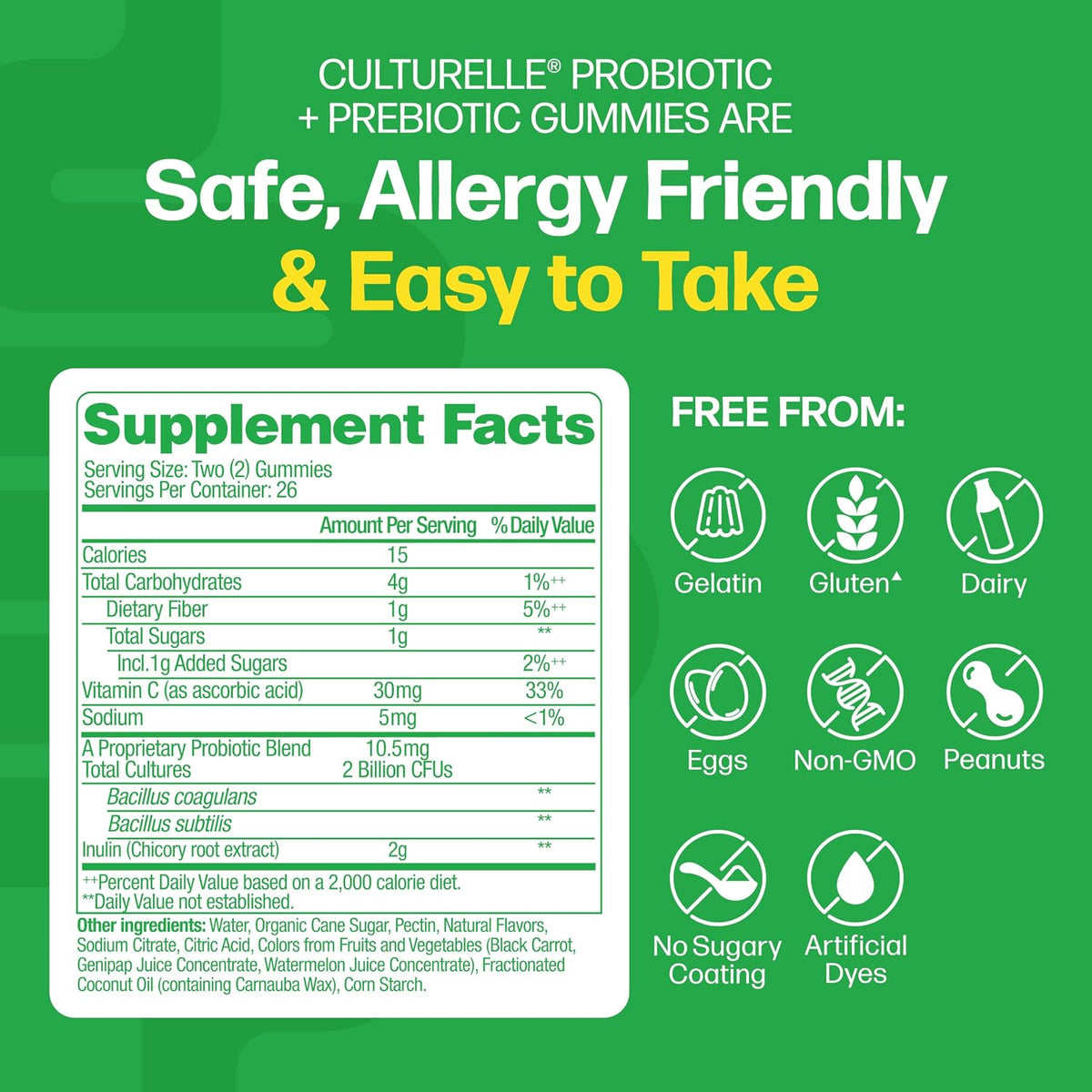 Berry probiotic and prebiotic gummy supplement
