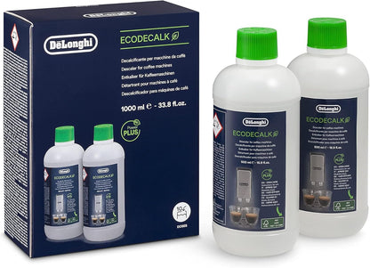 Visit the De'Longhi Store — De'Longhi EcoDecalk Descaler, Eco-Friendly Universal Descaling Solution for Coffee & Espresso Machines, 2-Pack (1 use per pack)