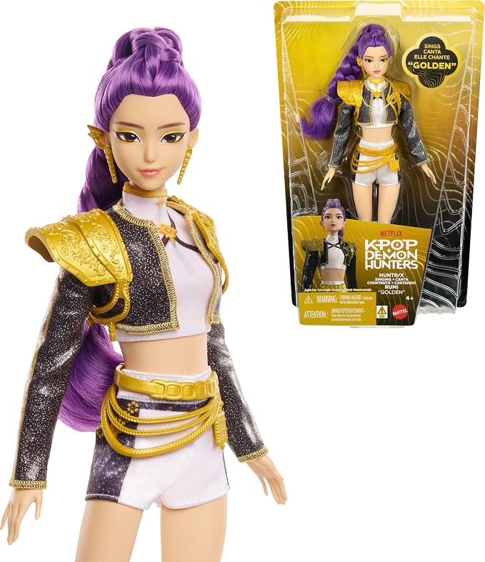 Mira Golden performance doll in white mini skirt