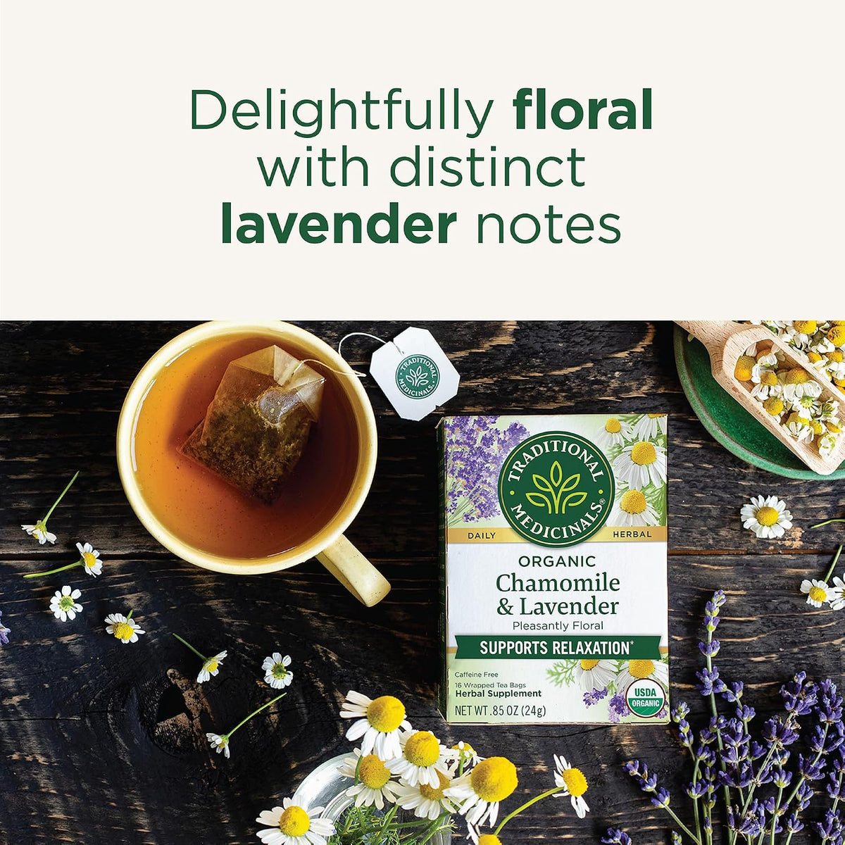 Chamomile lavender lemon balm herbal tea box