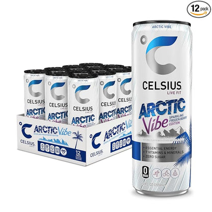 CELSIUS Arctic Vibe Sparkling Frozen Berry 12-pack