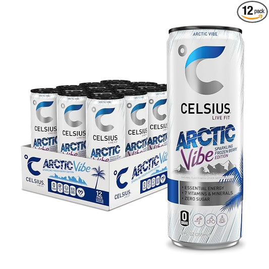 CELSIUS Arctic Vibe Sparkling Frozen Berry 12-pack