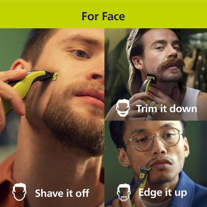 Men’s wet dry electric face trimmer and shaver