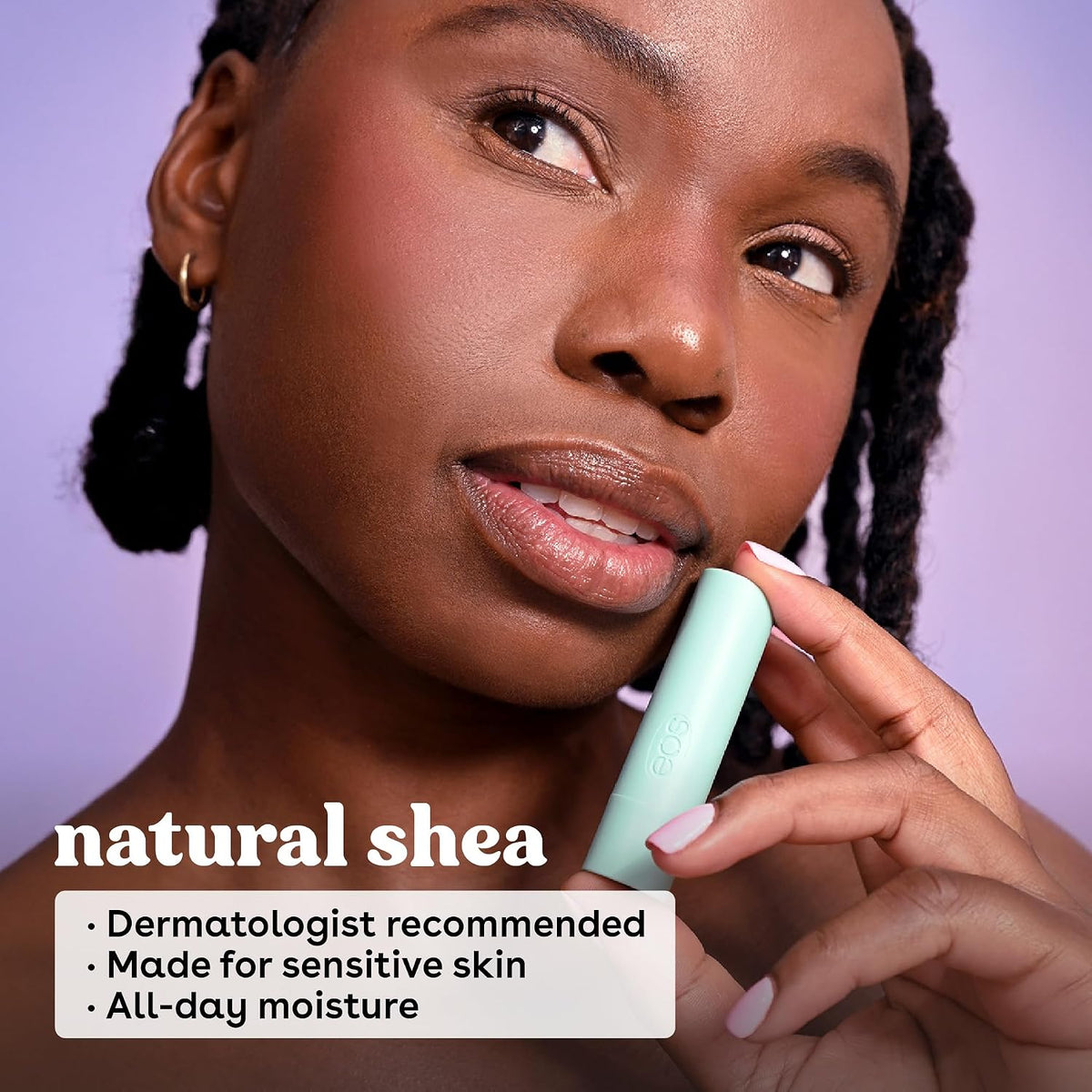 eos Natural Shea Lip Balm with all-day moisture