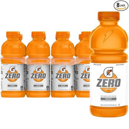 Gatorade Zero Orange sports drink 20oz bottles 8 pack