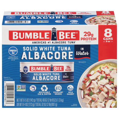 Bumble Bee albacore tuna in water pack of 8
