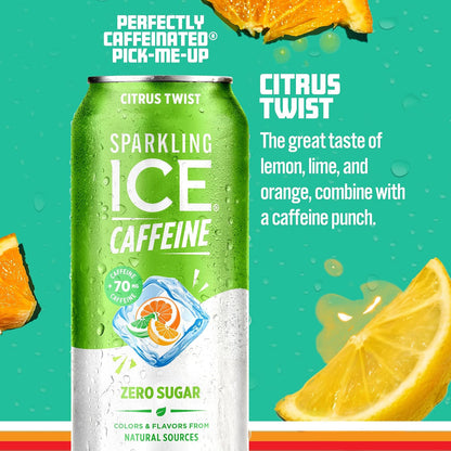 Sparkling Ice Caffeine 16 fl oz can pack