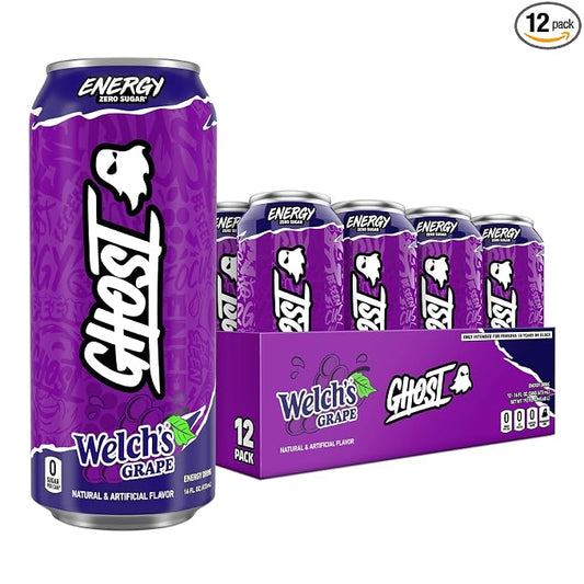 GHOST Welch's Grape zero sugar energy drink 12-pack