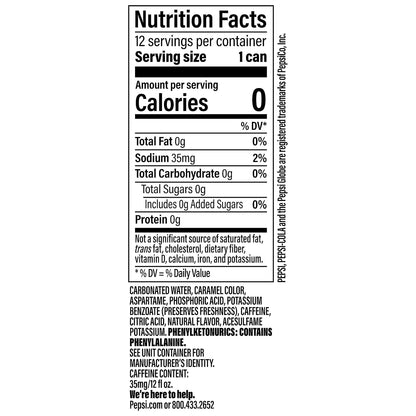 Diet Pepsi 12-pack canned soft drink