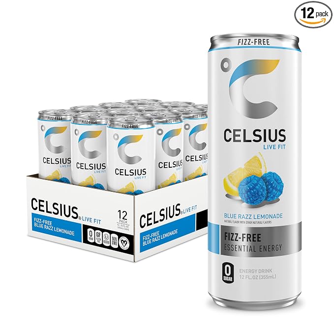 CELSIUS Fizz Free Blue Razz Lemonade 12 pack cans