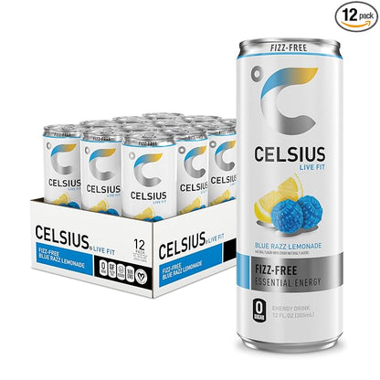 CELSIUS Fizz Free Blue Razz Lemonade 12 pack cans