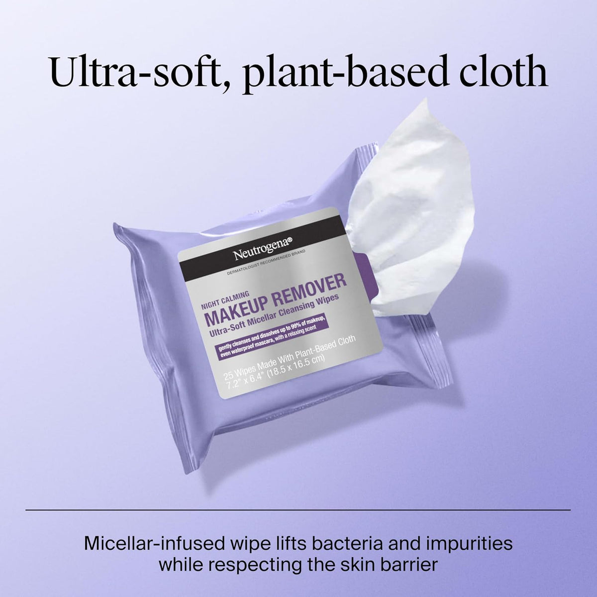 Two pack Neutrogena cleansing towelettes 25 count each