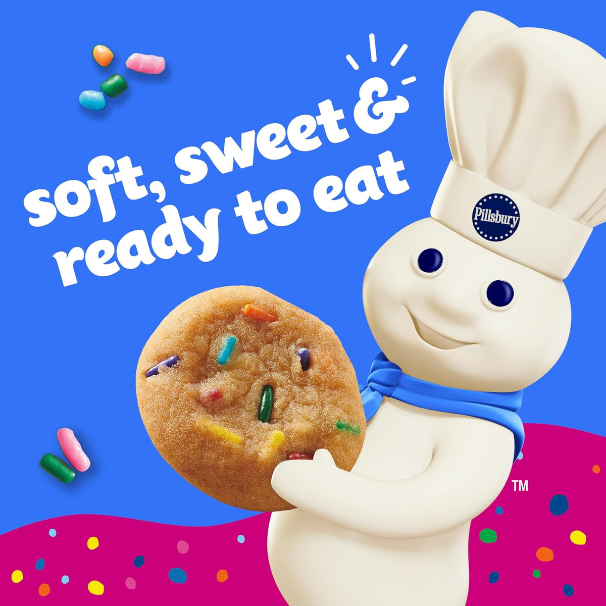 Pillsbury Mini Soft Baked Funfetti Cookies, 10 oz